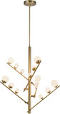 Kuzco CH55530-BG/OP Juniper Contemporary Brushed Gold LED Chandelier Light