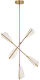 Kuzco CH62737-BG/LG Mulberry Contemporary Brushed Gold / Light Guide LED Chandelier Light