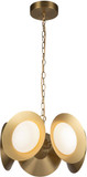 Kuzco CH77916-BG/OP-UNV Cleo Contemporary Brushed Gold / Opal Glass LED Hanging Light