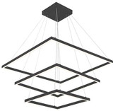 Kuzco CH88332-BK-UNV-010 Piazza Modern Black LED Hanging Lamp