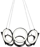 Kuzco CH94824-BK Oros Modern Black LED Mini Chandelier Light