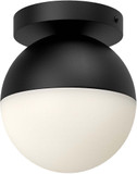 Kuzco FM58306-BK/OP Monae Modern Black/Opal Glass 6" Flush Mount Lighting Fixture