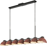Kuzco LP57642-BK/BGD Atlas Modern Black / Burgundy Multi Hanging Light