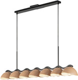 Kuzco LP57642-BK/PEC Atlas Contemporary Black / Peach Multi Hanging Light Fixture