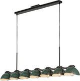 Kuzco LP57642-BK/PGN Atlas Modern Black / Pine Green Multi Pendant Lamp