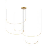 Kuzco MP89590-BG Talis Contemporary Brushed Gold LED Chandelier Lighting