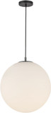 Kuzco PD34616-BK/OP Marco Modern Black / Opal Glass Pendant Light