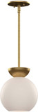 Kuzco PD59708-BG/OP Arcadia Modern Brushed Gold/Opal Glass Mini Drop Ceiling Light Fixture