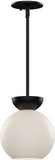 Kuzco PD59708-BK/OP Arcadia Modern Black/Opal Glass Mini Pendant Lighting