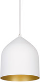 Kuzco PD9108-WH-GD Helena Modern White with Gold LED Mini Hanging Lamp