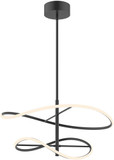 Kuzco PD96424-BK Collide Contemporary Black LED Pendant Light