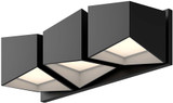 Kuzco VL31218-BK/WH Cubix Contemporary Black/White LED 3-Light Bathroom Vanity Lighting
