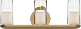 Kuzco VL53519-BG/CL Birch Modern Brushed Gold/Clear Glass LED 3-Light Vanity Lighting Fixture