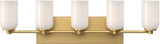 Kuzco VL57732-BG/GO Nola Contemporary Brushed Gold 5-Light Bathroom Light Sconce