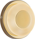Kuzco WS97204-MRB/FR Stephord Modern Metallic Brass / Frosted Glass LED Wall Light Sconce