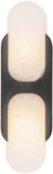 Alora WV357214UBAR Odin Contemporary Urban Bronze / Alabaster Bathroom Vanity Light Fixture