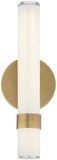 Alora WV324114VBGO Madison Contemporary Vintage Brass / Glossy Opal LED Wall Lighting Fixture