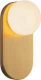 Alora Mood WV425112BGOP Ariel Modern Brushed Gold / Opal Glass Wall Lighting