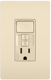 Legrand Radiant 1597SWTTRLACCD4 Contemporary Light Almond Single Pole Switch with Tamper Resistant Self Test GFCI Outlet