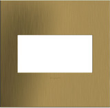 Legrand Adorne AWC2GBSB4 Cast Metals Contemporary Brushed Satin Brass 2-Gang Wall Plate