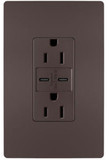 Legrand Radiant R26USBCC6DBCCV4 Modern Dark Bronze 15A Tamper-Resistant Ultra-Fast USB Type C/C Outlet