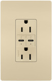 Legrand Radiant R26USBPDGRY Modern Gray 15A Tamper Resistant Ultra Fast PLUS Power Delivery USB Type C/C Outlet