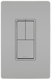 Legrand Radiant RCD113GRY Modern Gray Two Single-Pole Switches and Single Pole/3-Way Switch