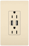 Legrand Radiant TM826USBLA Modern Light Almond 15A Tamper-Resistant USB Outlet