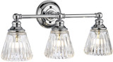 Lucas McKearn BB-KEYNES3-PC Keynes Modern Polished Chrome LED 3-Light Bath Lighting Sconce