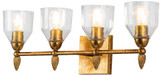 Lucas McKearn BB1000G-4F2G Felice Modern Gold 4-Light Bathroom Light
