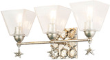 Lucas McKearn BB1002S-3 Star Modern Gold Leaf 3-Light Bath Lighting
