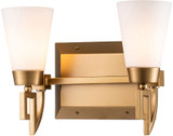 Lucas McKearn BB1006LG-2 Lemuria Modern Laquered Gold 2-Light Vanity Light