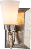 Lucas McKearn BB1006S-1 Lemuria Contemporary Silver Leaf Wall Light Fixture