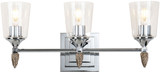Lucas McKearn BB1022PC-3-F2S Vetiver Contemporary Polished Chrome 3-Light Vanity Lighting