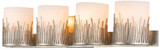 Lucas McKearn BB90610S-4 Sawgrass Contemporary Silver 4-Light Vanity Lighting Fixture
