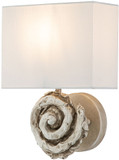 Lucas McKearn SC1163B-1 Swirl Modern Bone White Lamp Sconce