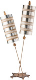 Lucas McKearn TA1029 Nettle Luxe Contemporary Silver Side Table Lamp