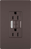 Legrand Radiant 1597NTLTRDBCC4 Modern Dark Bronze LED Combination Tamper-Resistant 15A Self-Test Night Light / GFCI Outlet