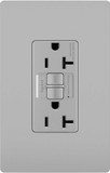 Legrand Radiant 2097TRGRY Contemporary Gray Tamper-Resistant 20A Self-Test Duplex GFCI Outlet