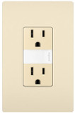 Legrand Radiant NTL885TRLACC6 Modern Light Almond LED Night Light w/ Two 15A Tamper-Resistant Outlets