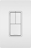 Legrand Radiant RCD113W Modern White Two Single-Pole Switches & Single Pole 3-Way Switch