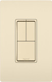 Legrand Radiant RCD113LA Contemporary Light Almond Two Single-Pole Switches & Single Pole 3-Way Switch