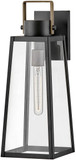 Lark 82004BK Hugh Black 19" Exterior Light Sconce