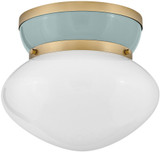 Lark 83601LCB-SF Lucy Modern Lacquered Brass / Seafoam LED Flush Mount Lighting