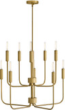 Lark 83636LCB Austen Contemporary Lacquered Brass LED Ceiling Chandelier