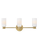 Lark 85613LCB Naomi Contemporary Lacquered Brass LED 3-Light Bathroom Lighting Sconce