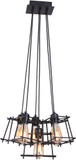 Lite Source LS-19535 Kansas Contemporary Matte Black Multi Drop Lighting Fixture