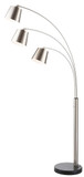 Lite Source LS-83033BN Quana Contemporary Brushed Nickel Arc Light Floor Lamp