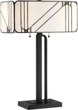 Lite Source C41416 Tulani Tiffany Antique Black Table Lamp Lighting