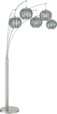Lite Source LS-8872PS-GREY Deion Modern Polished Steel Arc Floor Lighting